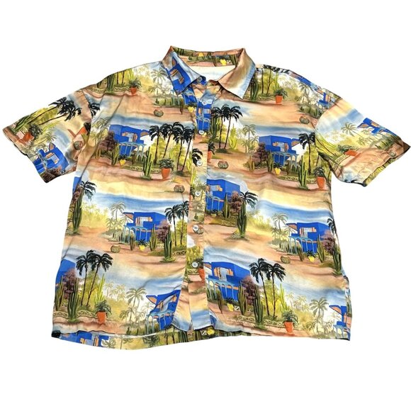 Les Benjamins x The Webster Allover Print Silk Shirt - Picture 2 of 7